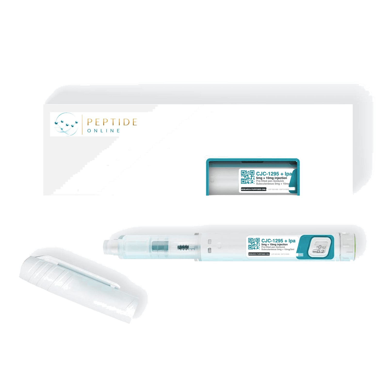 CJC-1295 No DAC 5mg - Ipamorelin 10mg CJC-1295 No DAC Peptide Pen 5 mg - Afbeelding 1