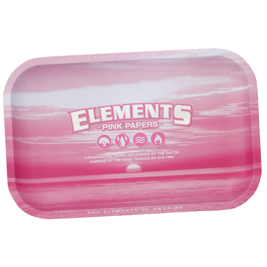 Elements Pink Metal Rolling Tray - Small Elements Pink Metal Rolling Tray - Small