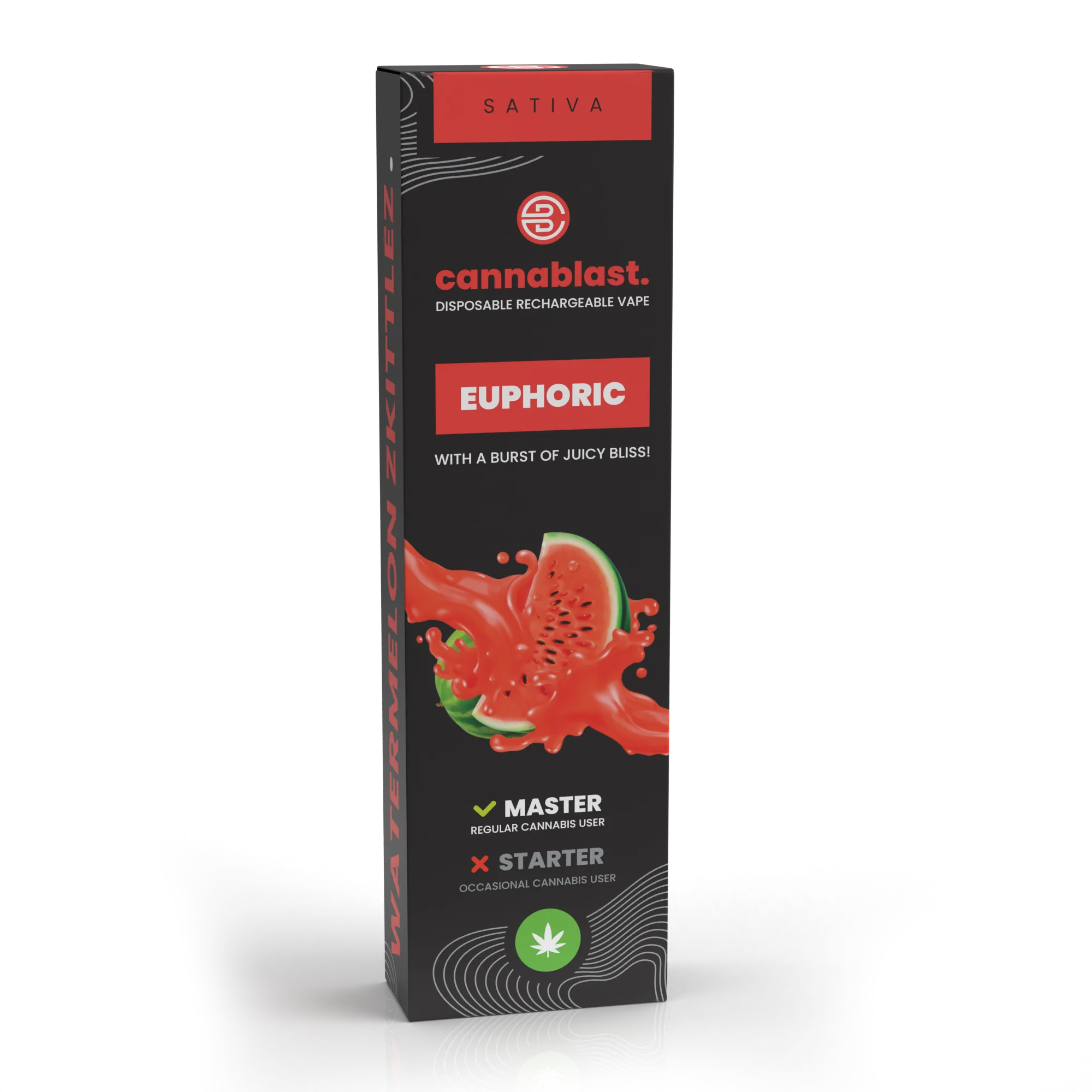 Cannablast Euphoric Watermelon Zkittlez Vape - 1ml