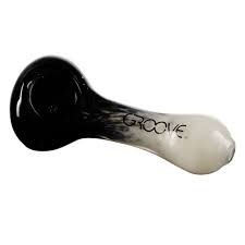Glass Bowl Pipe Black and White Glass Bowl Pipe Black and White