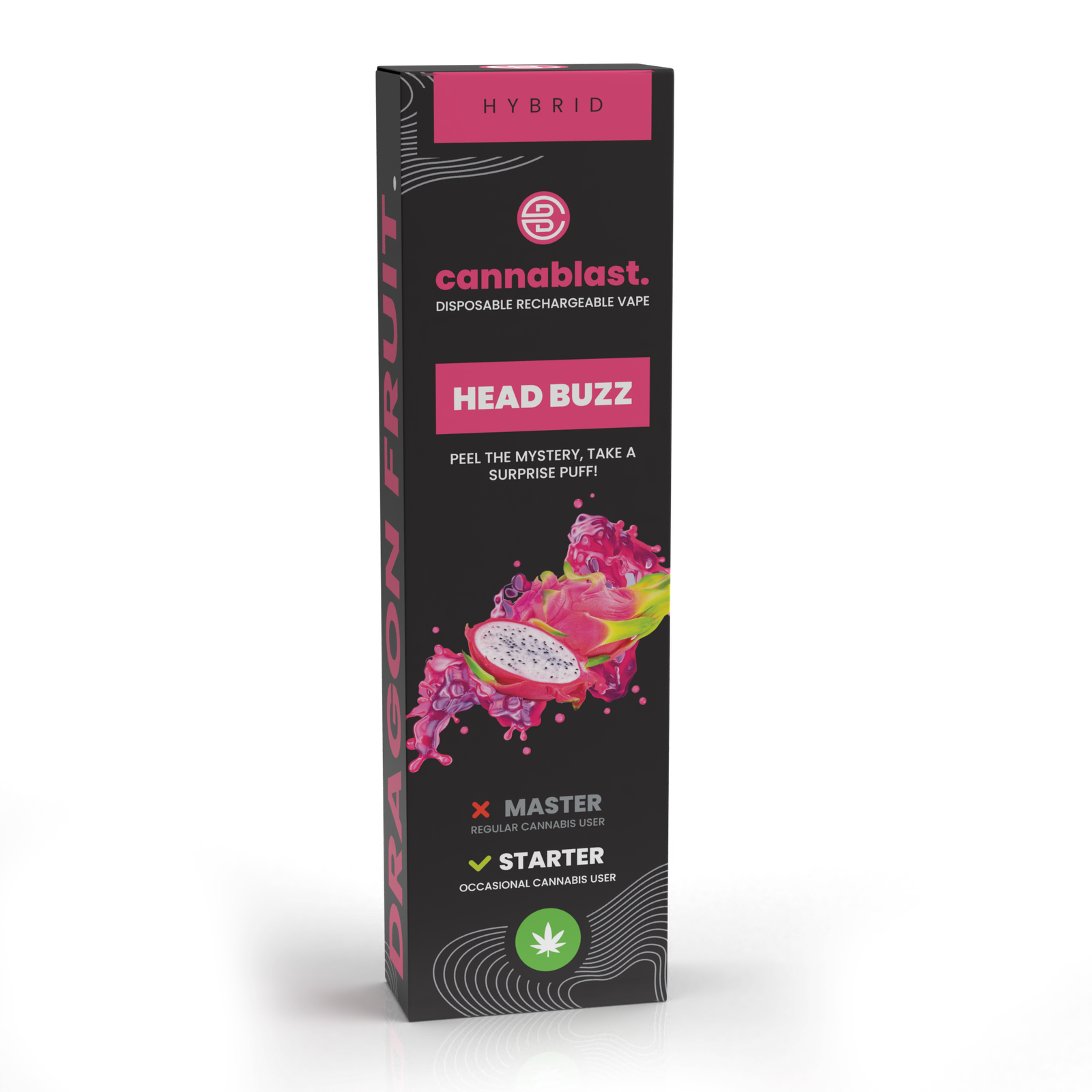 Cannablast Head Buzz Dragon Fruit Vape - 1ml Cannablast Head Buzz Dragon Fruit Vape - 1ml
