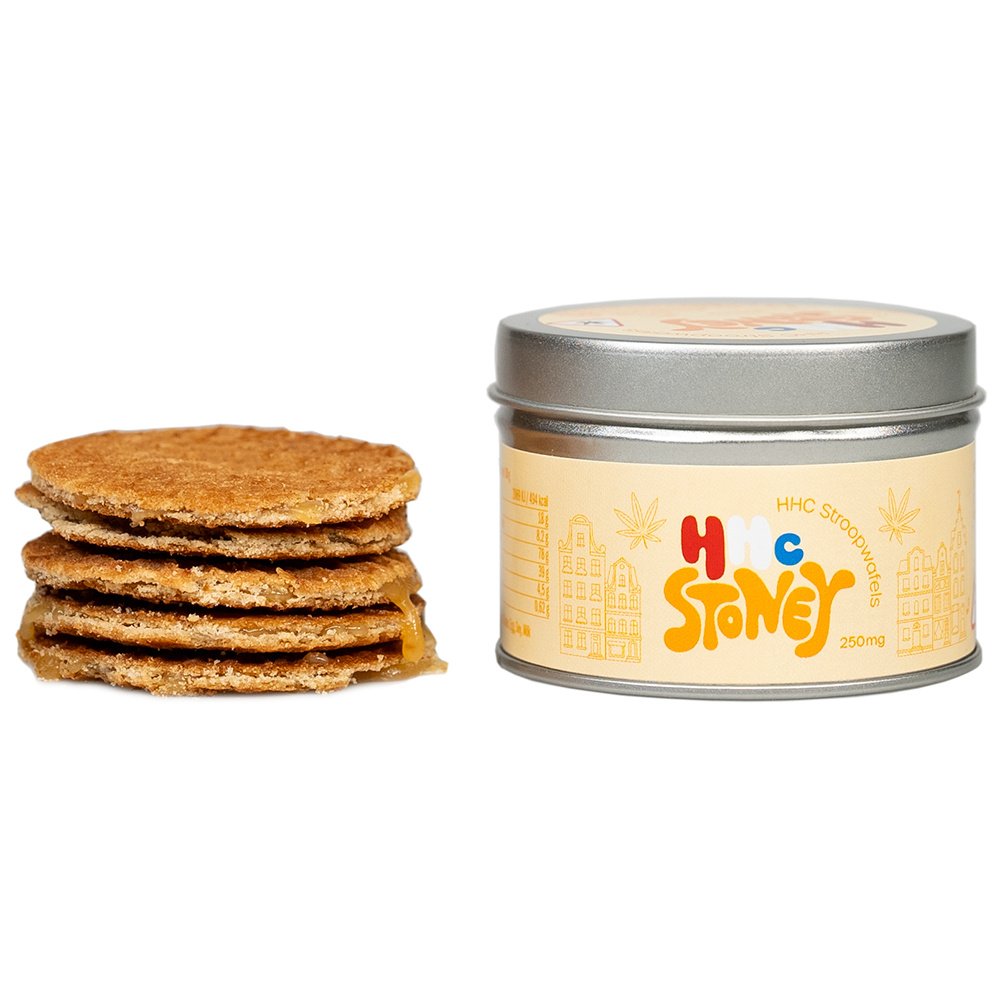 Stoney HHC Stroopwafels 250mg - 50mg x 5 stuks Stoney HHC Stroopwafels 250mg - 50mg x 5 stuks